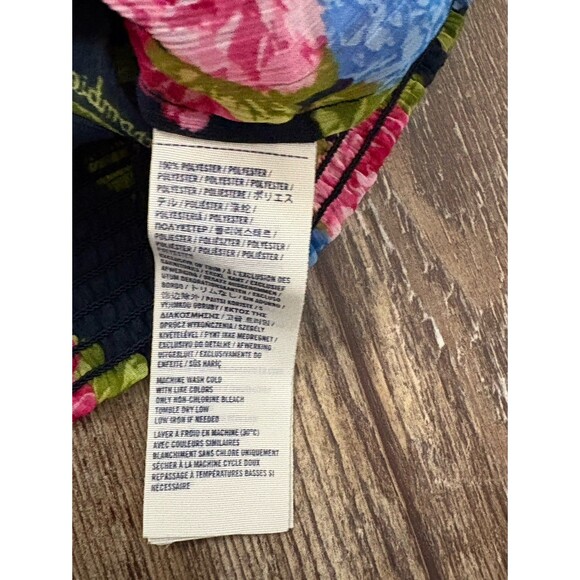Abercrombie Kids Floral Ruffle Sheer Stretch Blouse Size XL Preppy Cute Summer - Picture 6 of 9